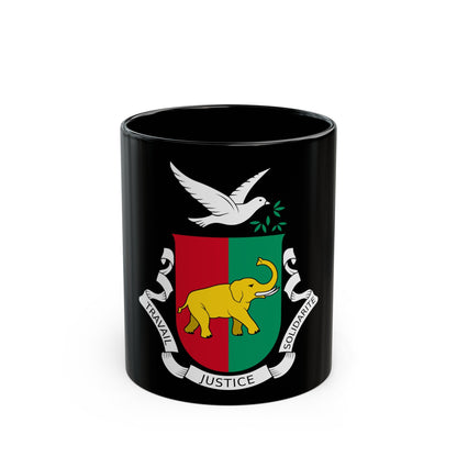 Coat of arms of Guinea 1958-1984 - Black Coffee Mug-11oz-The Sticker Space