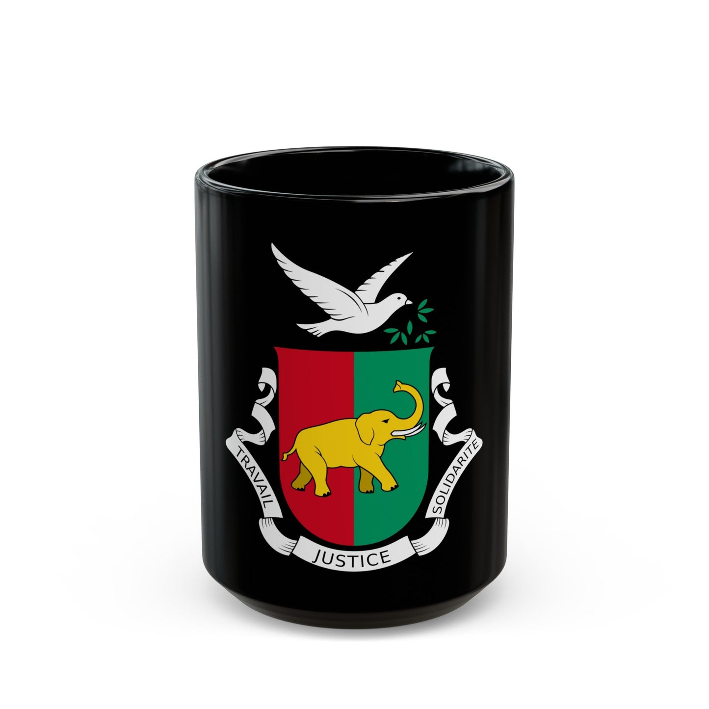 Coat of arms of Guinea 1958-1984 - Black Coffee Mug-15oz-The Sticker Space