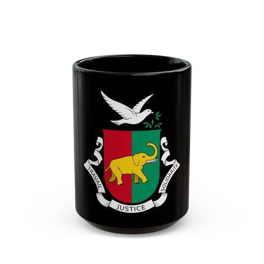 Coat of arms of Guinea 1958-1984 - Black Coffee Mug-15oz-The Sticker Space