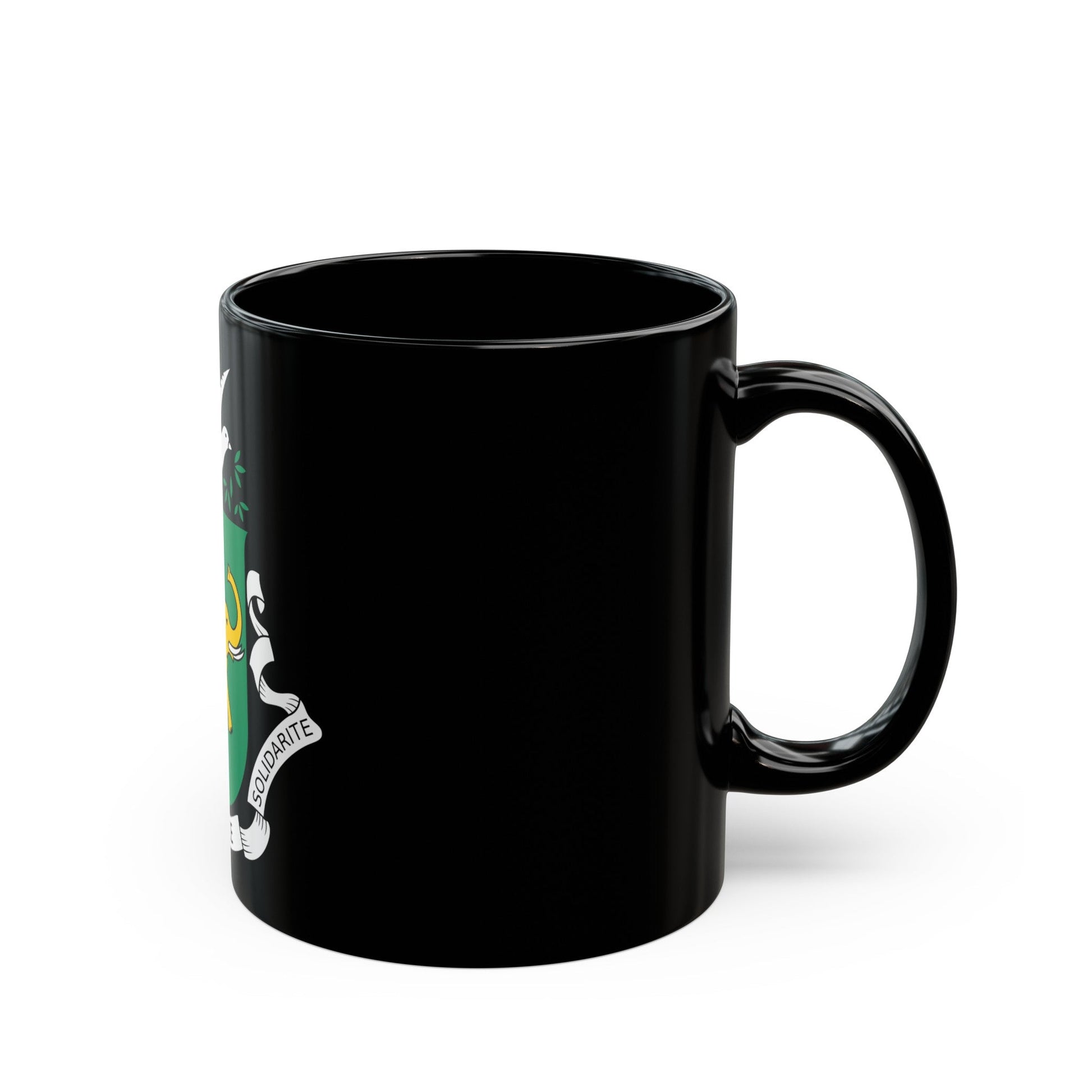 Coat of arms of Guinea 1958-1984 - Black Coffee Mug-The Sticker Space