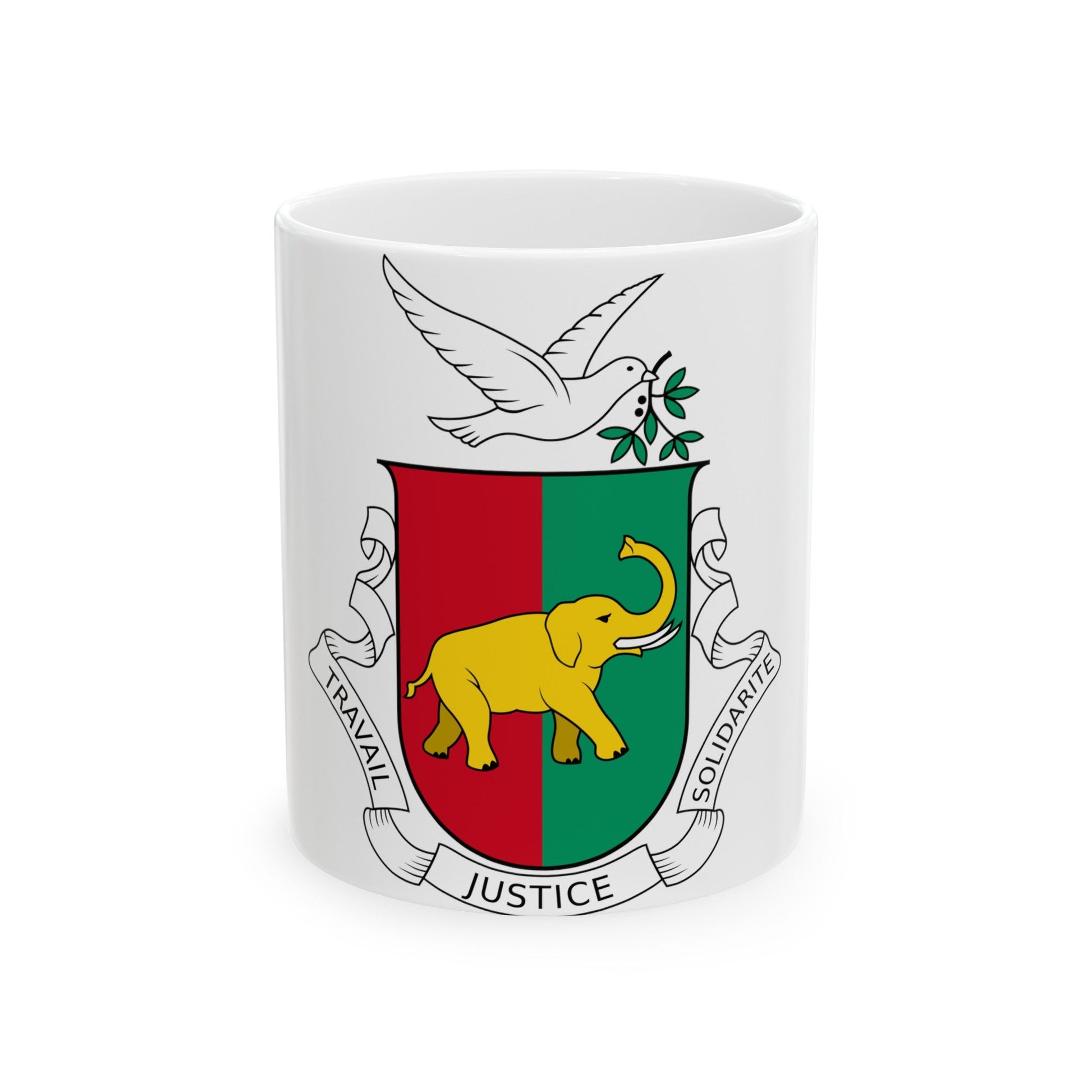 Coat of arms of Guinea 1958-1984 - White Coffee Mug-11oz-The Sticker Space