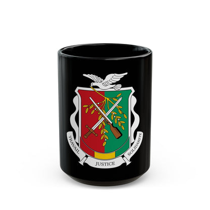 Coat of arms of Guinea 1984-1992 - Black Coffee Mug-15oz-The Sticker Space