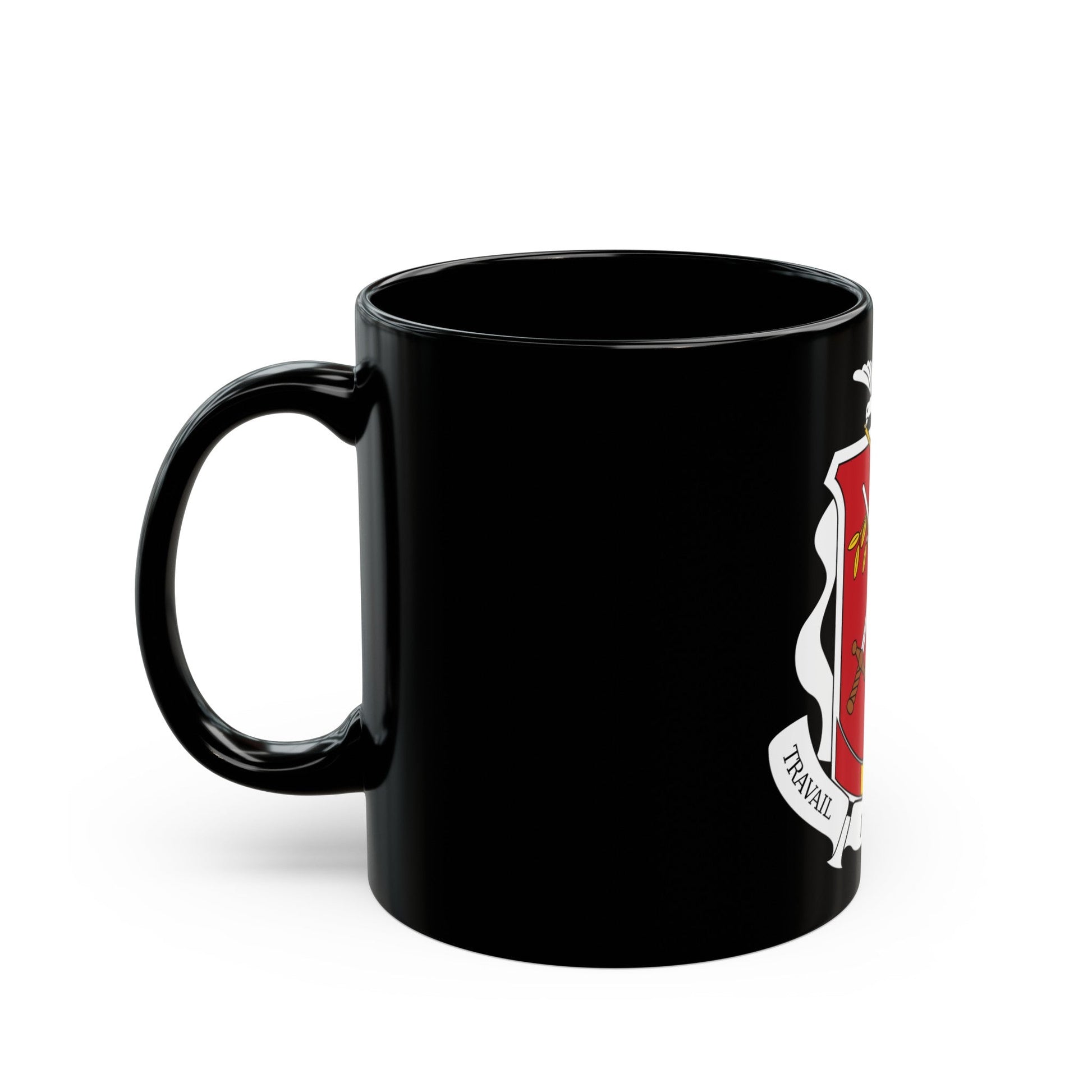 Coat of arms of Guinea 1984-1992 - Black Coffee Mug-The Sticker Space