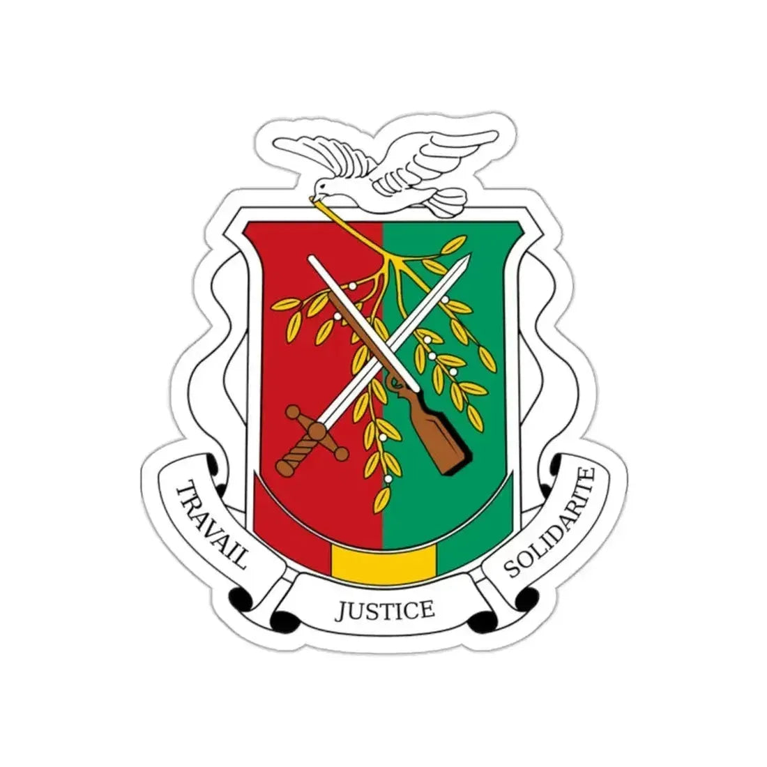 Coat of arms of Guinea 1984-1992 STICKER Vinyl Die-Cut Decal 2 Inch - The Sticker Space