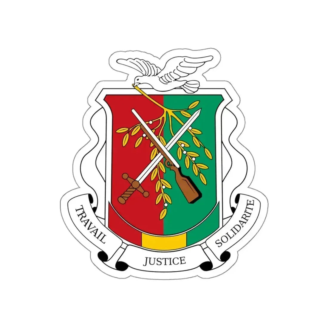 Coat of arms of Guinea 1984-1992 STICKER Vinyl Die-Cut Decal 6 Inch - The Sticker Space