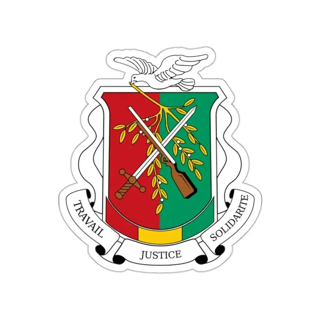 Coat of arms of Guinea 1984-1992 STICKER Vinyl Die-Cut Decal - The Sticker Space