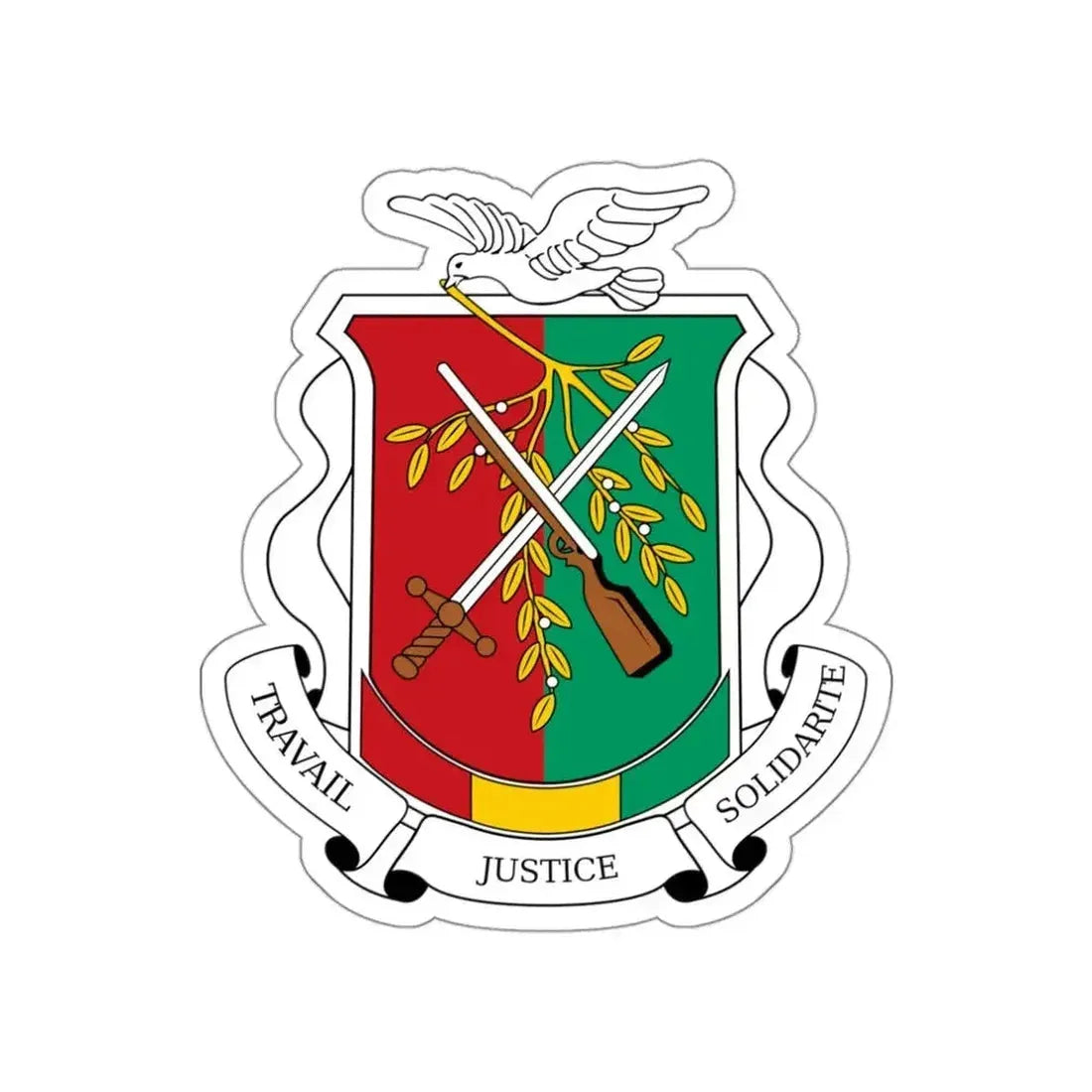 Coat of arms of Guinea 1984-1992 STICKER Vinyl Die-Cut Decal - The Sticker Space