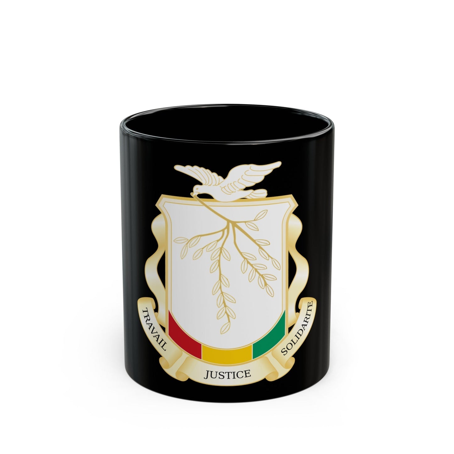 Coat of Arms of Guinea - Black Coffee Mug-11oz-The Sticker Space