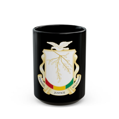 Coat of Arms of Guinea - Black Coffee Mug-15oz-The Sticker Space