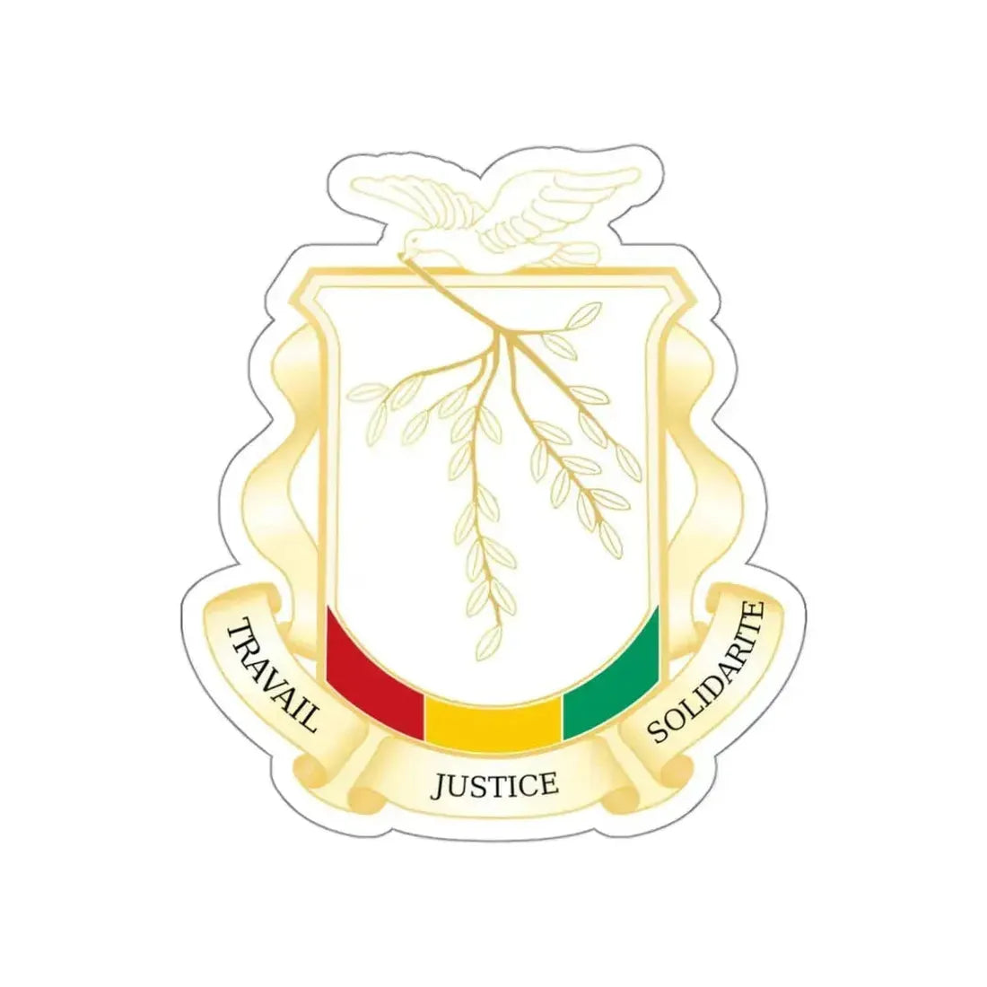 Coat of Arms of Guinea STICKER Vinyl Die-Cut Decal 3 Inch - The Sticker Space