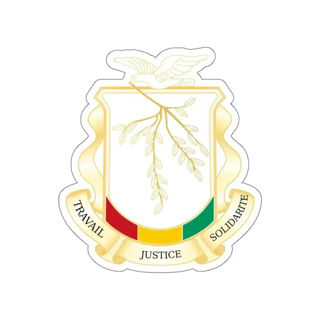 Coat of Arms of Guinea STICKER Vinyl Die-Cut Decal 5 Inch - The Sticker Space