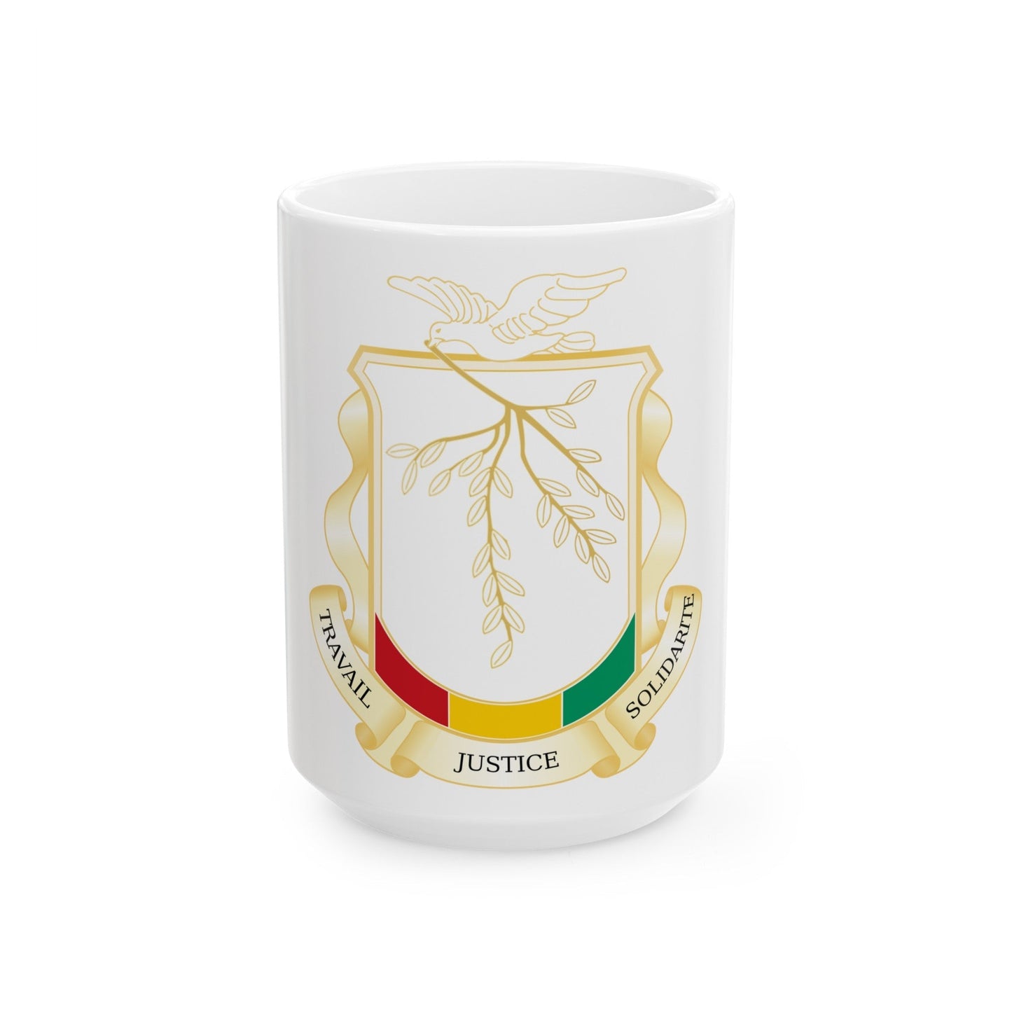 Coat of Arms of Guinea - White Coffee Mug-15oz-The Sticker Space