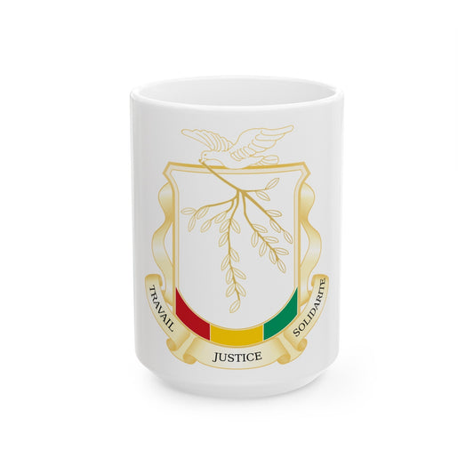 Coat of Arms of Guinea - White Coffee Mug-15oz-The Sticker Space