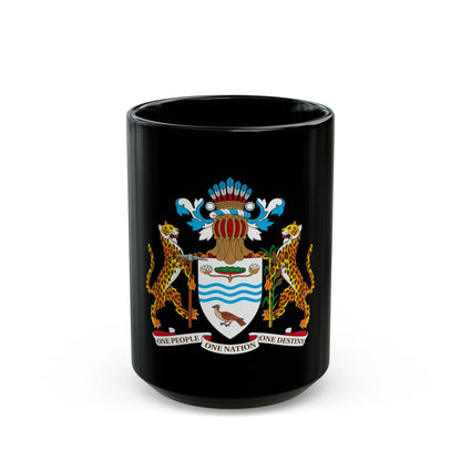 Coat of arms of Guyana - Black Coffee Mug-15oz-The Sticker Space