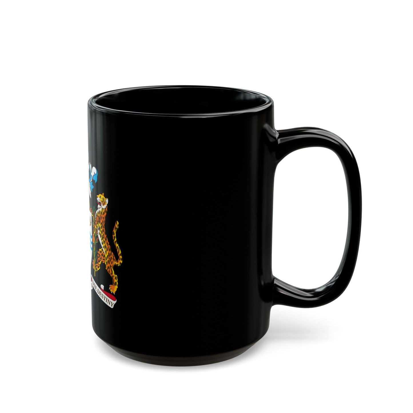 Coat of arms of Guyana - Black Coffee Mug-The Sticker Space