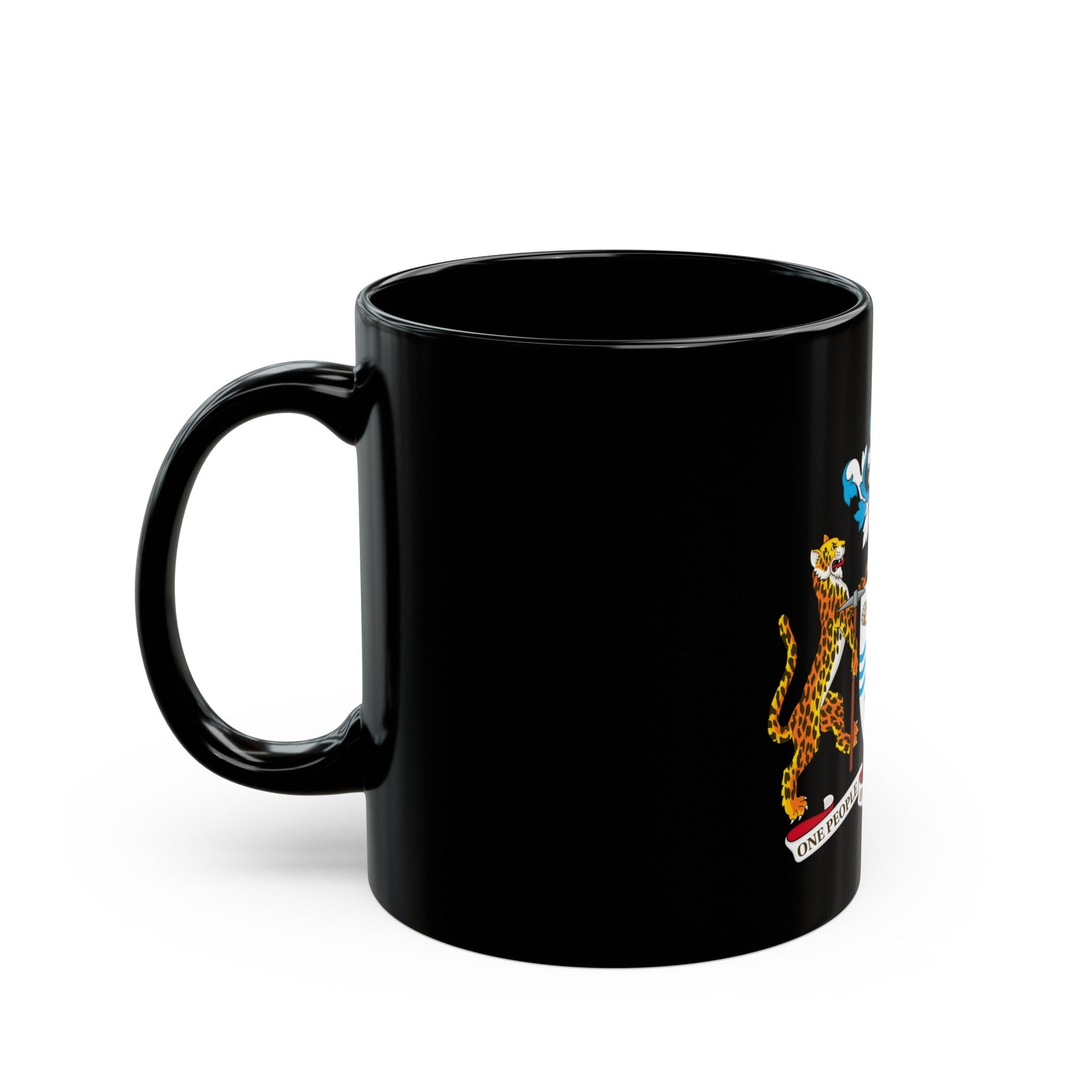 Coat of arms of Guyana - Black Coffee Mug-The Sticker Space