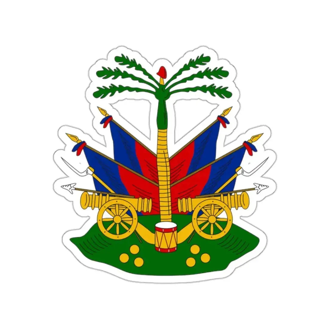Coat of arms of Haiti (1807–1849) STICKER Vinyl Die-Cut Decal 2 Inch - The Sticker Space