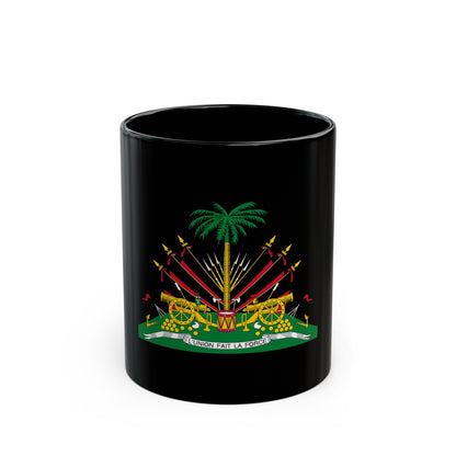 Coat of arms of Haiti (1964-1986) - Black Coffee Mug-11oz-The Sticker Space