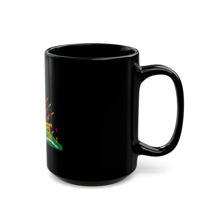 Coat of arms of Haiti (1964-1986) - Black Coffee Mug-The Sticker Space