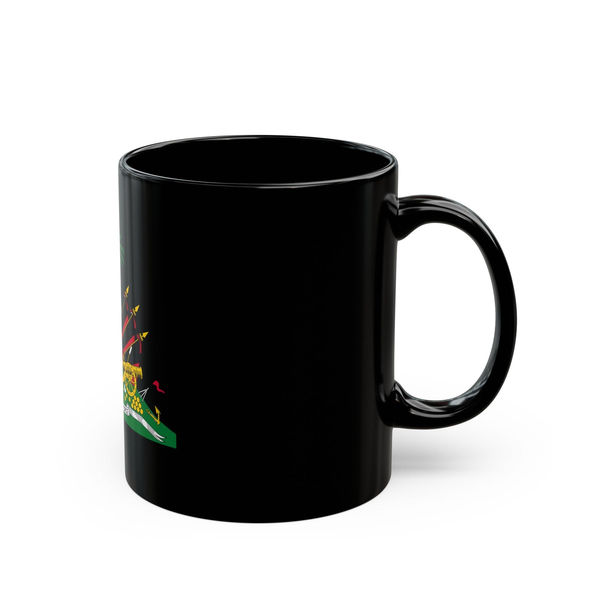 Coat of arms of Haiti (1964-1986) - Black Coffee Mug-The Sticker Space