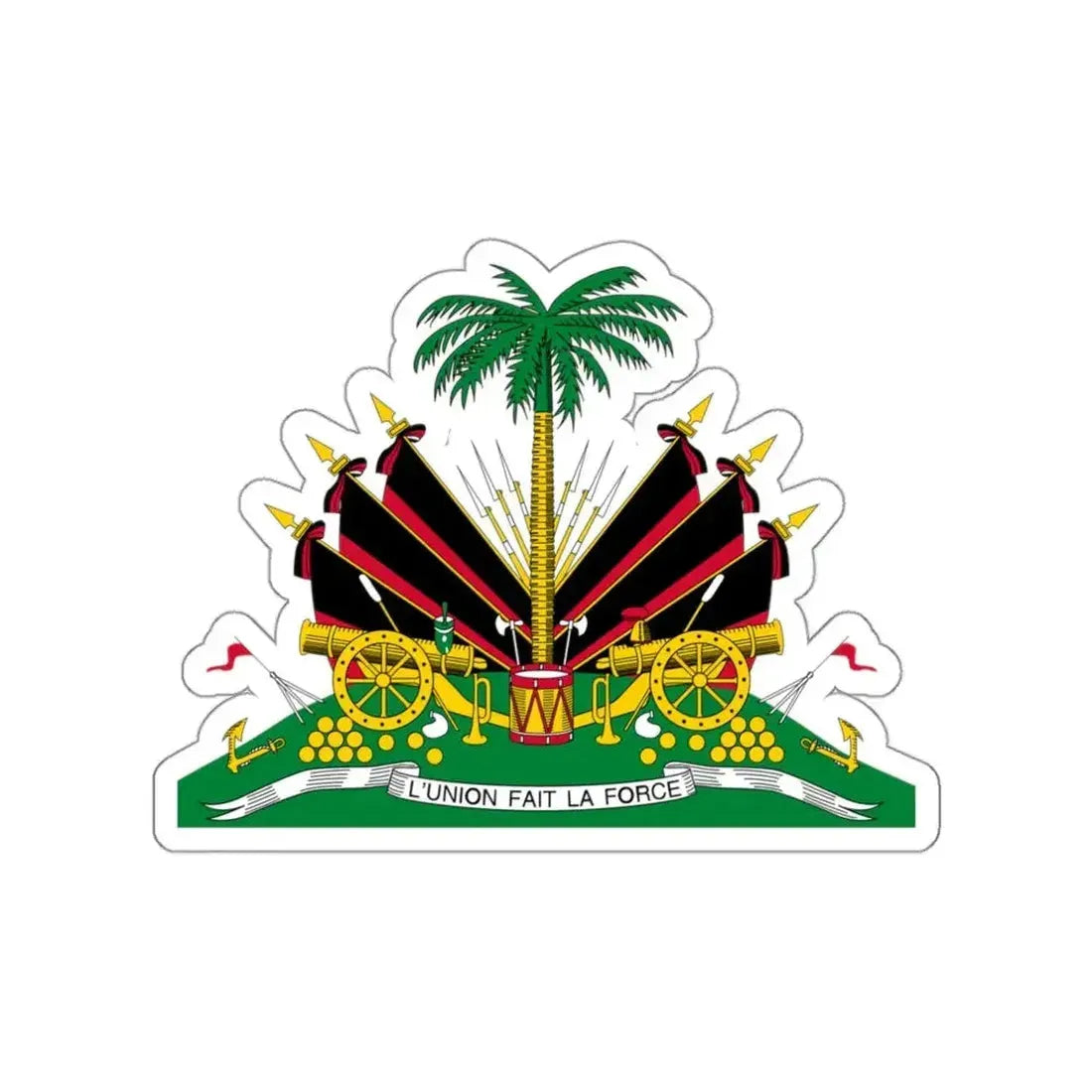 Coat of arms of Haiti (1964-1986) STICKER Vinyl Die-Cut Decal - The Sticker Space