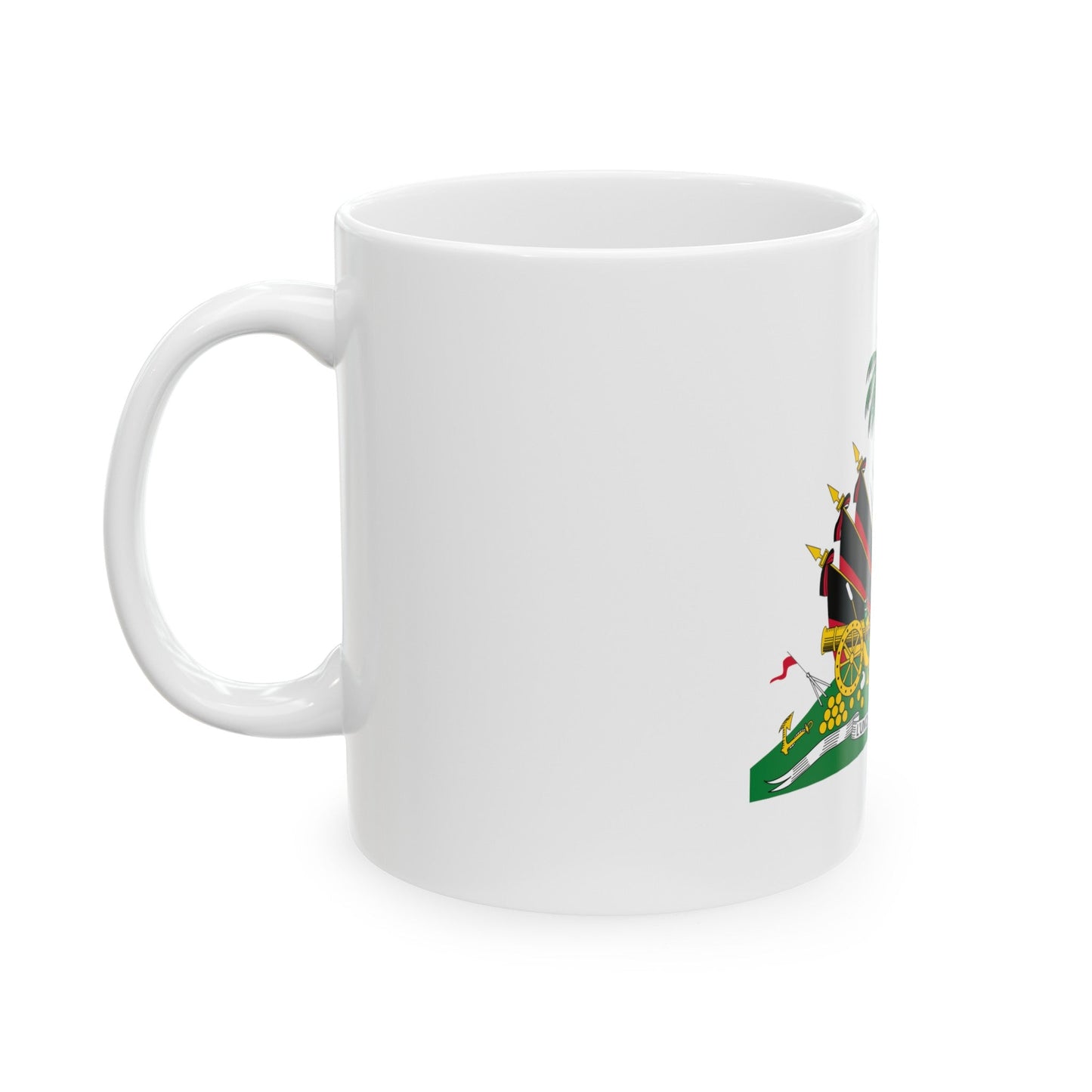 Coat of arms of Haiti (1964-1986) - White Coffee Mug-The Sticker Space