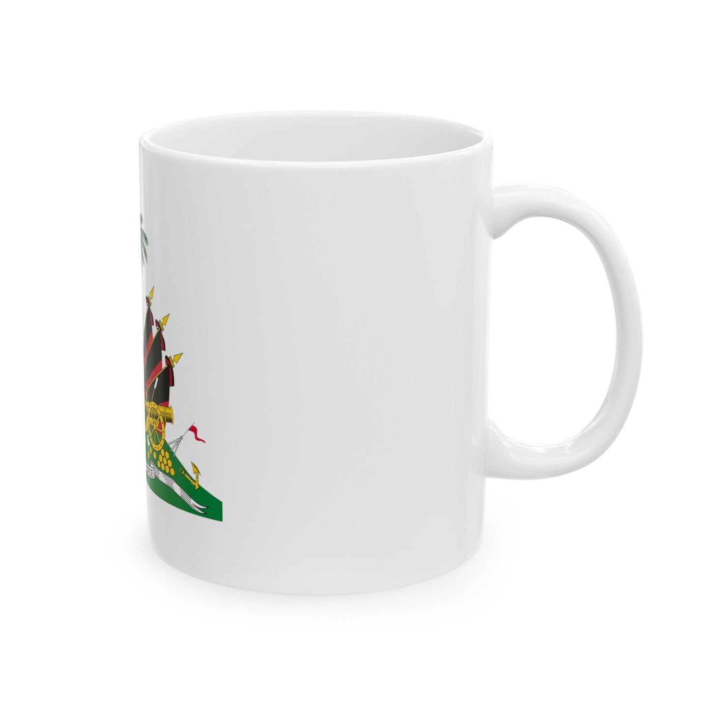 Coat of arms of Haiti (1964-1986) - White Coffee Mug-The Sticker Space