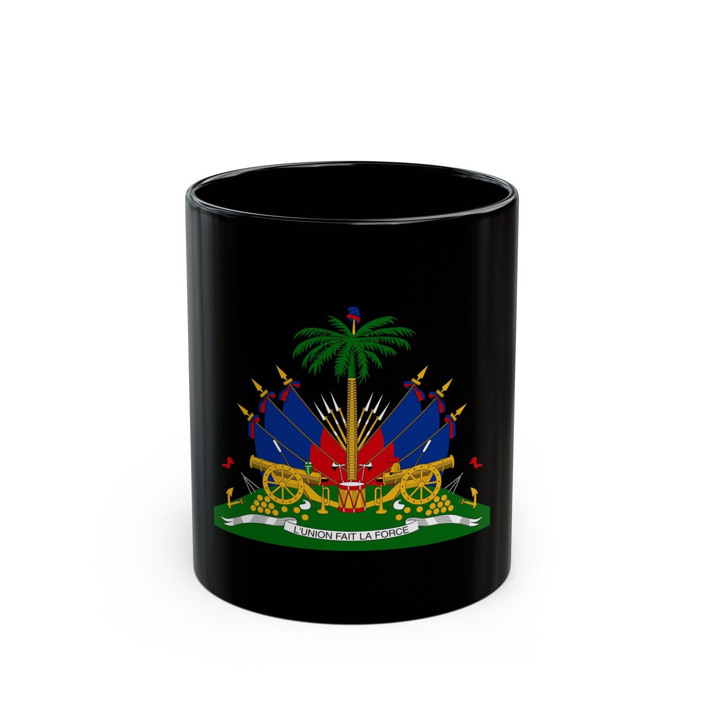 Coat of arms of Haiti - Black Coffee Mug-11oz-The Sticker Space