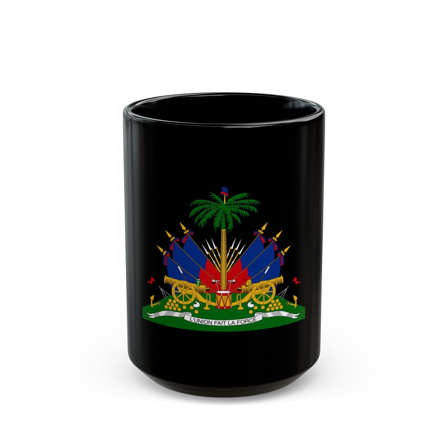 Coat of arms of Haiti - Black Coffee Mug-15oz-The Sticker Space