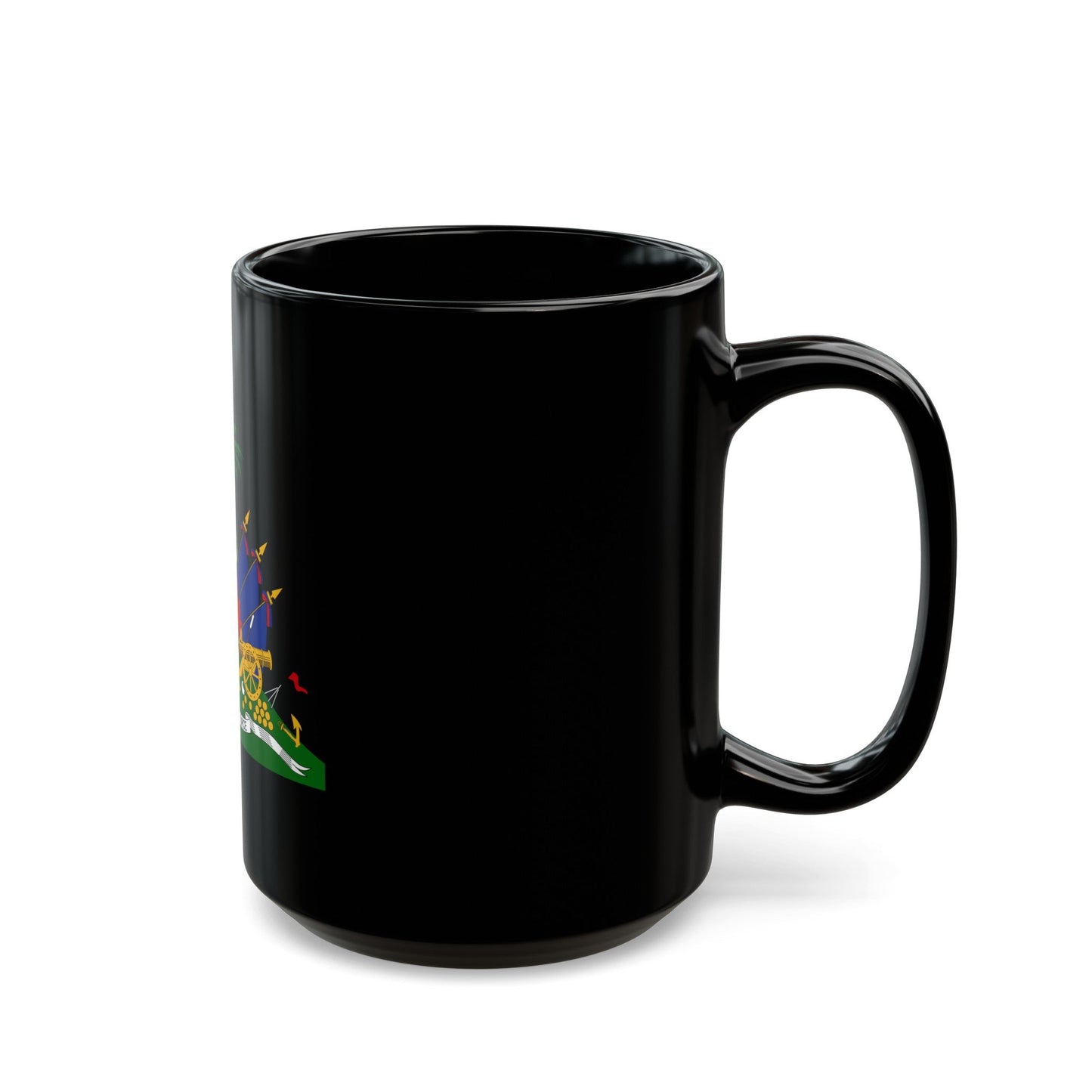 Coat of arms of Haiti - Black Coffee Mug-The Sticker Space