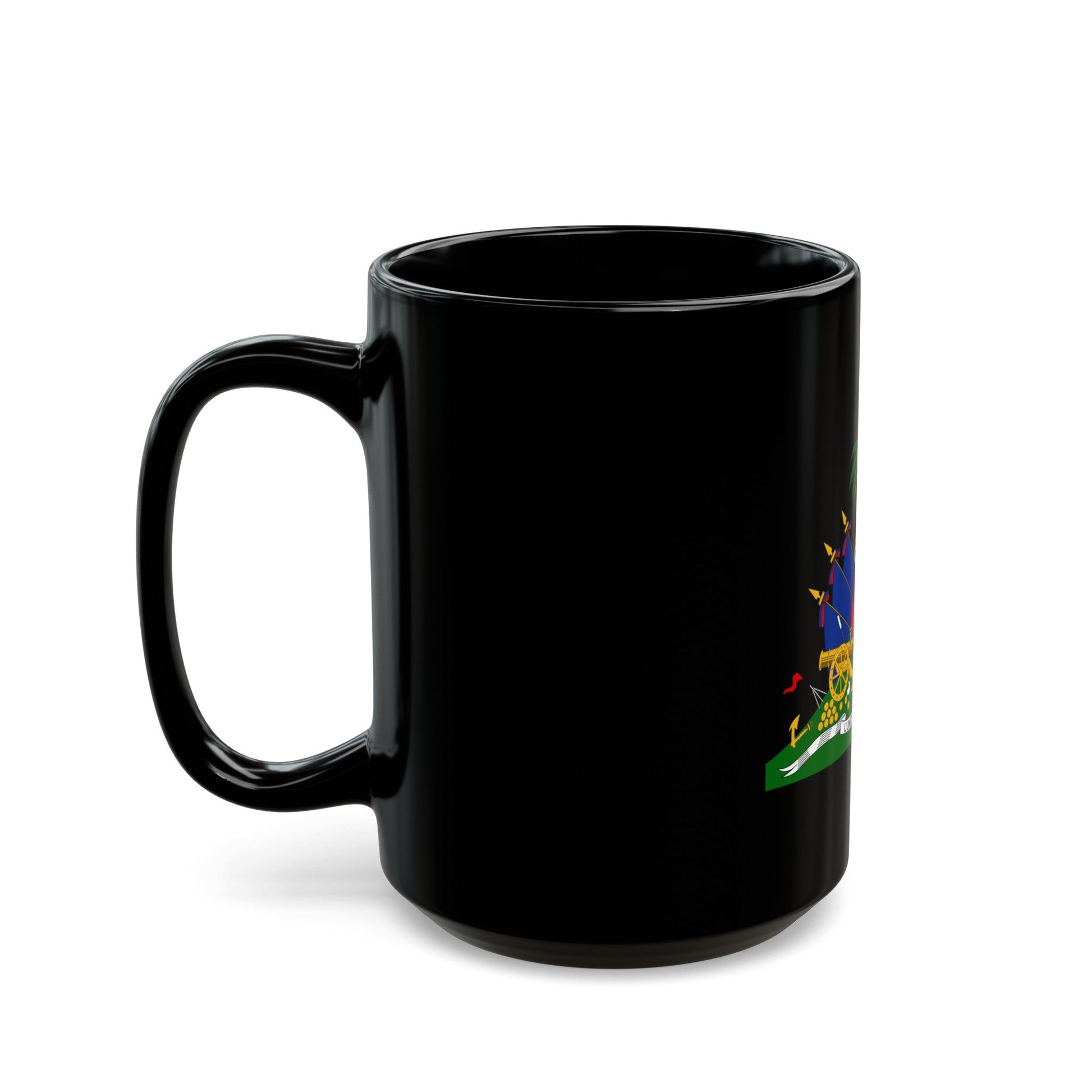 Coat of arms of Haiti - Black Coffee Mug-The Sticker Space