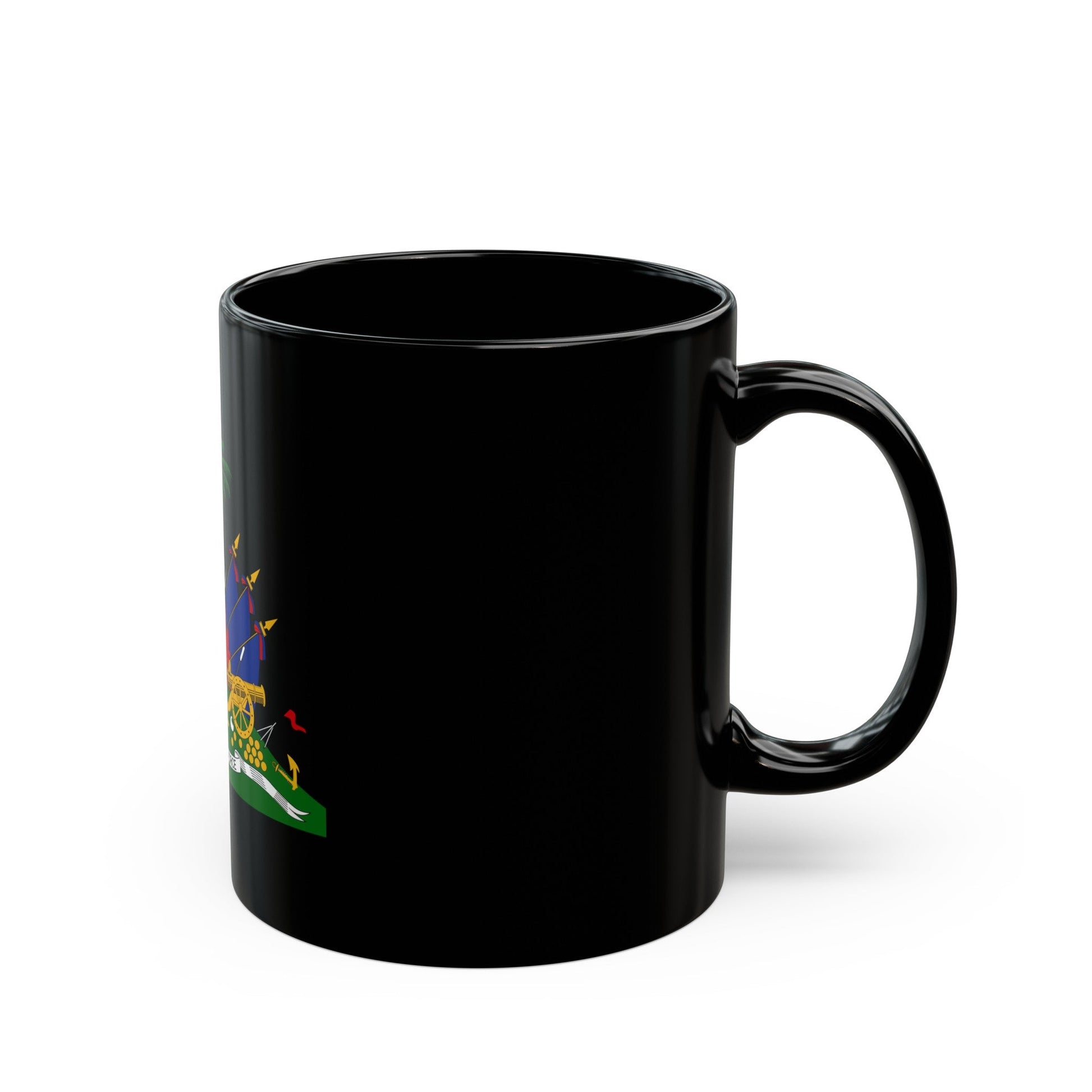 Coat of arms of Haiti - Black Coffee Mug-The Sticker Space