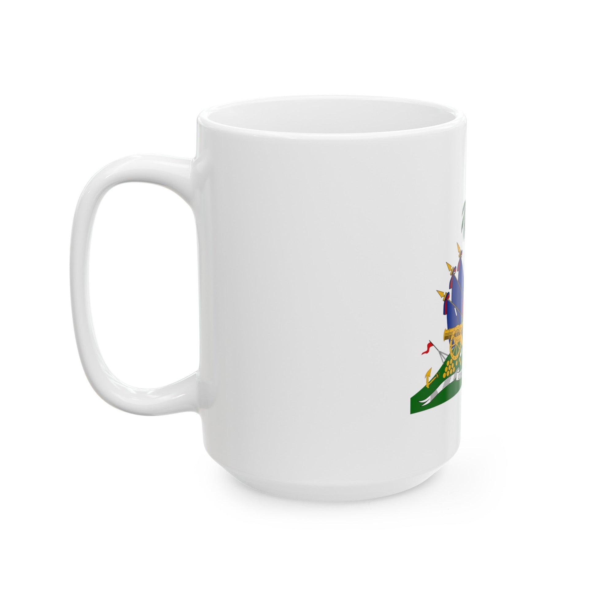 Coat of arms of Haiti - White Coffee Mug-The Sticker Space