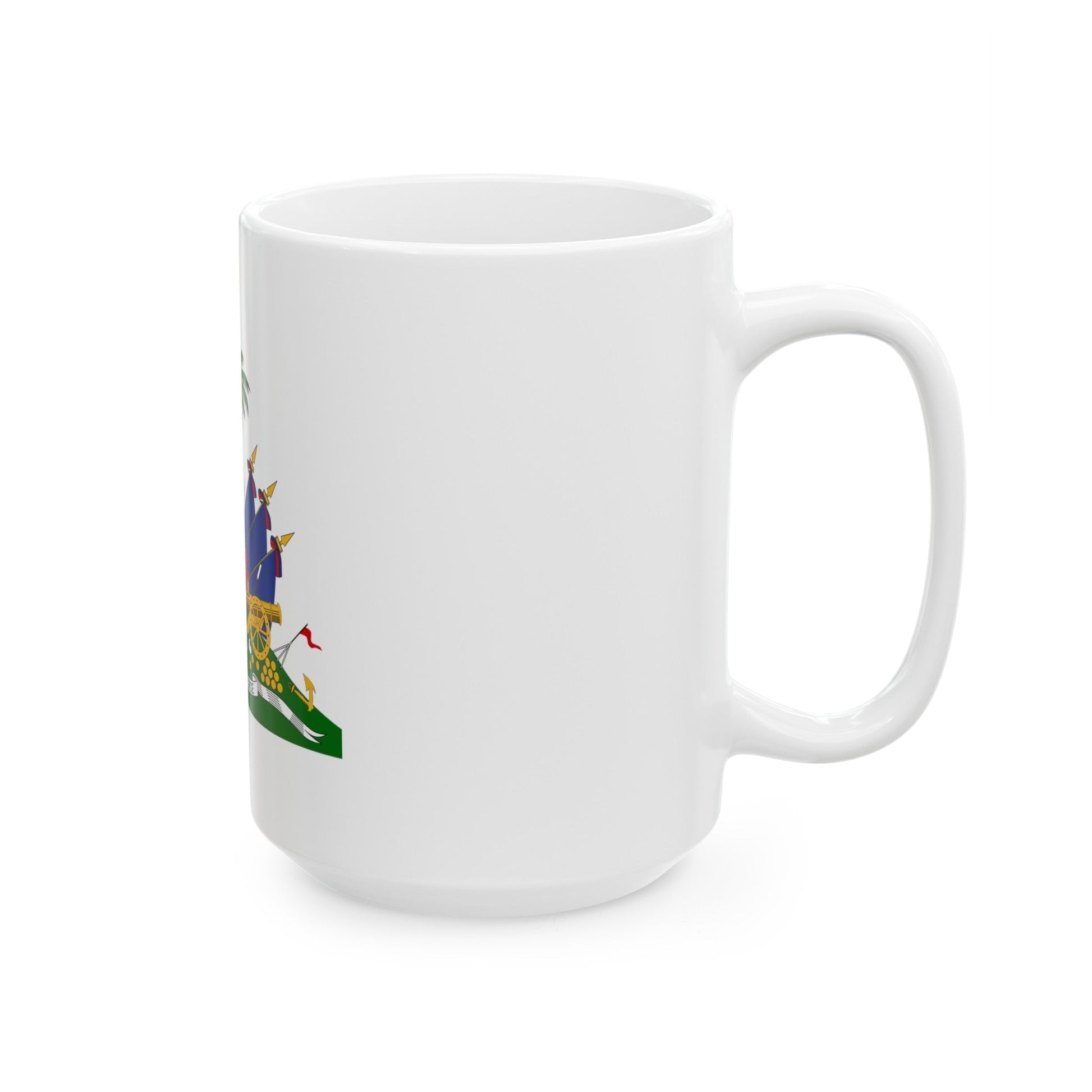 Coat of arms of Haiti - White Coffee Mug-The Sticker Space