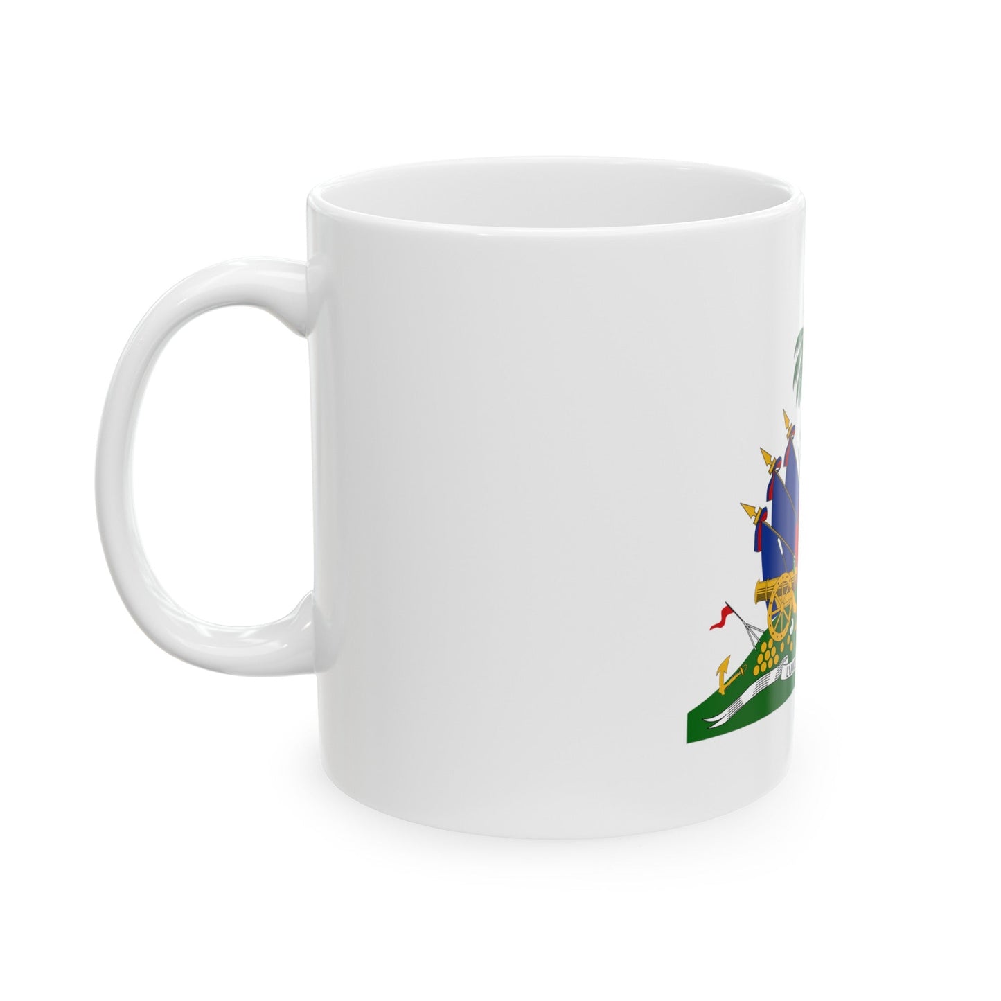 Coat of arms of Haiti - White Coffee Mug-The Sticker Space