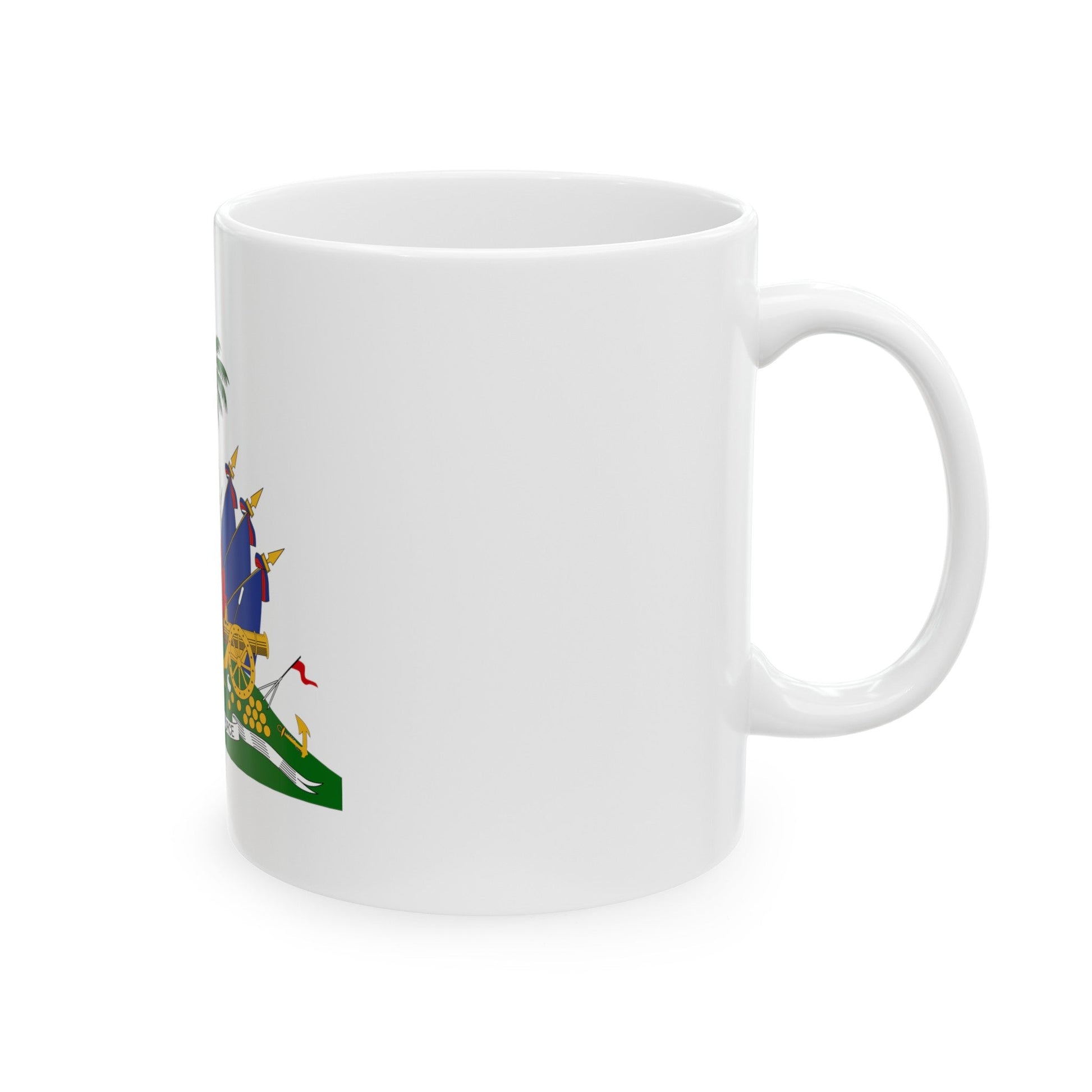 Coat of arms of Haiti - White Coffee Mug-The Sticker Space