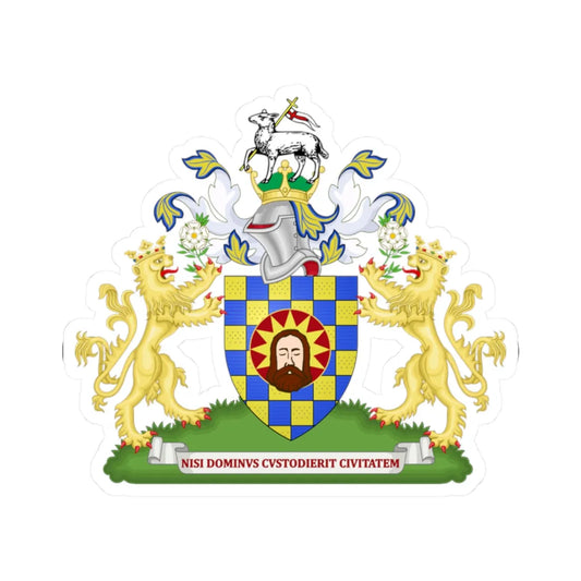 Coat of arms of Halifax (England) (Coat of Arms) STICKER Vinyl Kiss-Cut Decal 2 Inch White - The Sticker Space