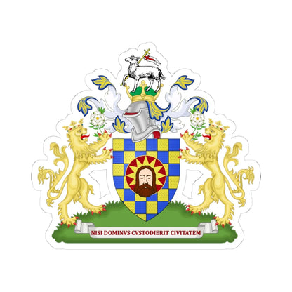 Coat of arms of Halifax (England) (Coat of Arms) STICKER Vinyl Kiss-Cut Decal 4 Inch White - The Sticker Space