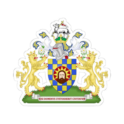 Coat of arms of Halifax (England) (Coat of Arms) STICKER Vinyl Kiss-Cut Decal 6 Inch White - The Sticker Space