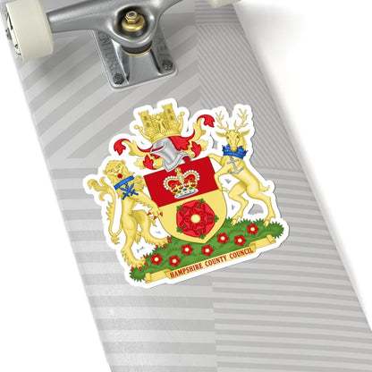 Coat of arms of Hampshire County Council England (England) (Coat of Arms) STICKER Vinyl Kiss-Cut Decal - The Sticker Space