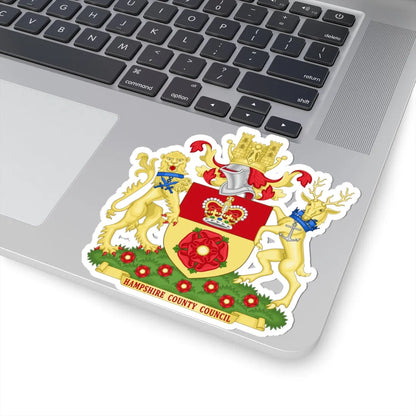 Coat of arms of Hampshire County Council England (England) (Coat of Arms) STICKER Vinyl Kiss-Cut Decal - The Sticker Space