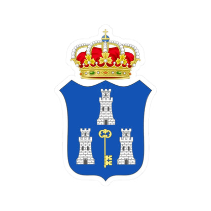 Coat of arms of Havana Colonial (Cuba) (Coat of Arms) STICKER Vinyl Kiss-Cut Decal 2 Inch White - The Sticker Space