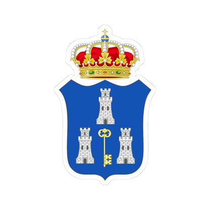 Coat of arms of Havana Colonial (Cuba) (Coat of Arms) STICKER Vinyl Kiss-Cut Decal 3 Inch White - The Sticker Space