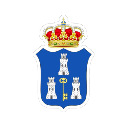 Coat of arms of Havana Colonial (Cuba) (Coat of Arms) STICKER Vinyl Kiss-Cut Decal 4 Inch White - The Sticker Space