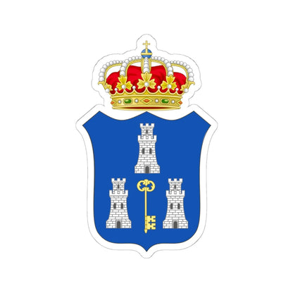 Coat of arms of Havana Colonial (Cuba) (Coat of Arms) STICKER Vinyl Kiss-Cut Decal 6 Inch White - The Sticker Space