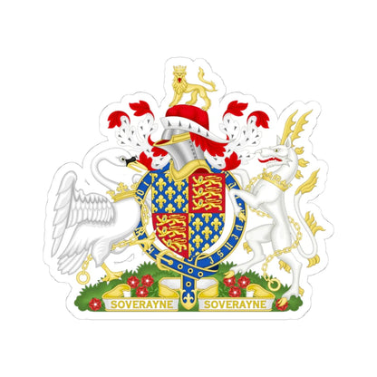 Coat of Arms of Henry IV of England 1399-1406 Variant Motto 2 (England) (Coat of Arms) STICKER Vinyl Kiss-Cut Decal 4 Inch White - The Sticker Space