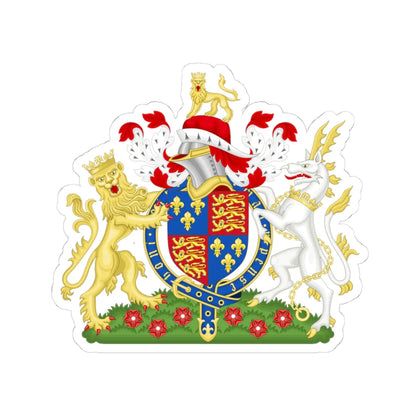 Coat of Arms of Henry IV  V of England 1413-1422 (England) (Coat of Arms) STICKER Vinyl Kiss-Cut Decal 4 Inch White - The Sticker Space