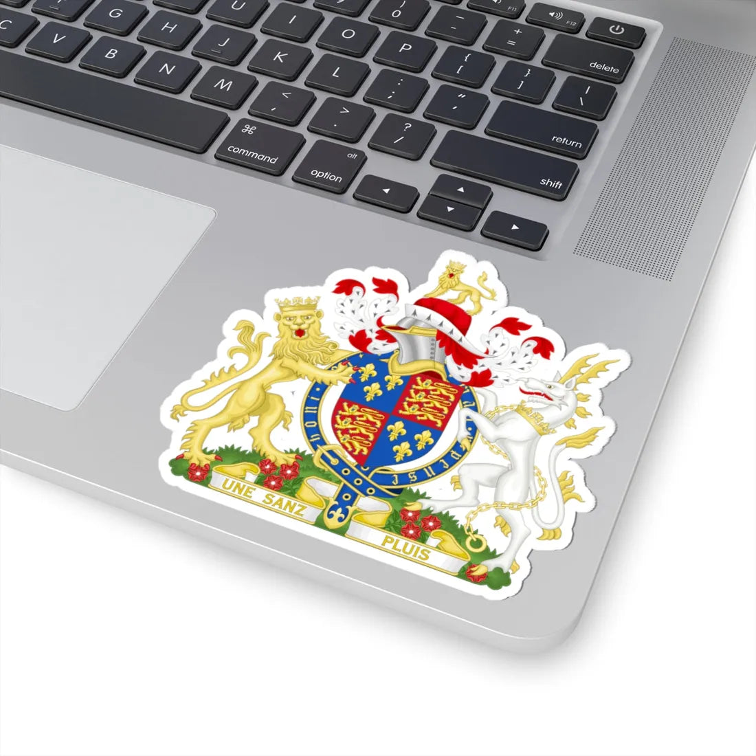 Coat of Arms of Henry V of England 1413-1422 Variant Motto 2 (England) (Coat of Arms) STICKER Vinyl Kiss-Cut Decal - The Sticker Space