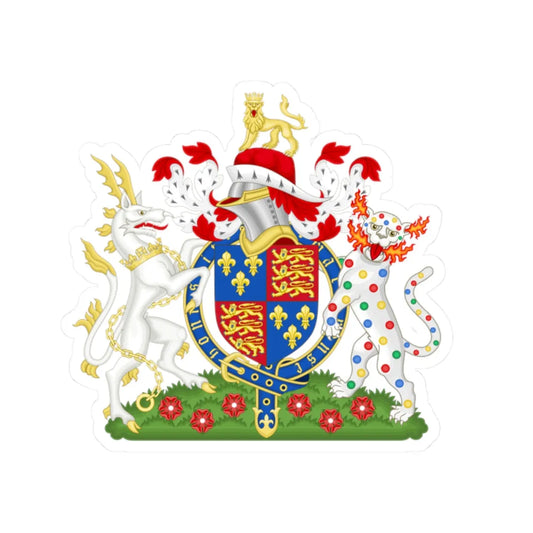 Coat of Arms of Henry VI of England 1422-1471 Variant 3 (England) (Coat of Arms) STICKER Vinyl Kiss-Cut Decal 2 Inch White - The Sticker Space