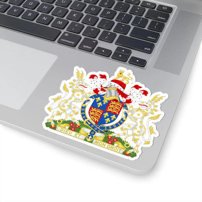 Coat of Arms of Henry VI of England 1422-1471 Variant Motto 1 (England) (Coat of Arms) STICKER Vinyl Kiss-Cut Decal - The Sticker Space